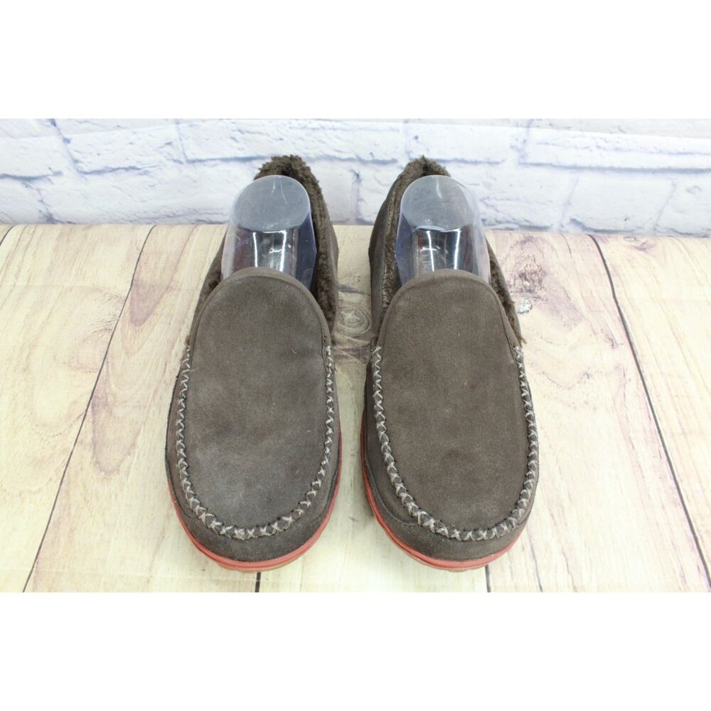 LL Bean Mountain Slippers Fleece Lined Brown Size 10 M - Picture 4 of 9
